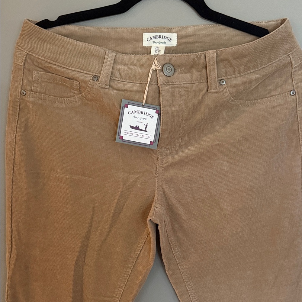 Cambridge Dry Goods Women’s Straight Leg Corduroy Jeans in Tan